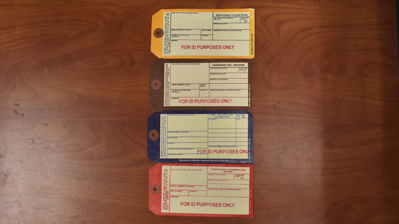 Materiel Management Condition Tags and Inspection