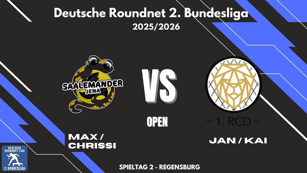 2. Bundesliga [ST2] | OPEN Saalemander Jena BT vs. 1. Roundnet Club Dresden | Max/Chrissi vs Jan/Kai