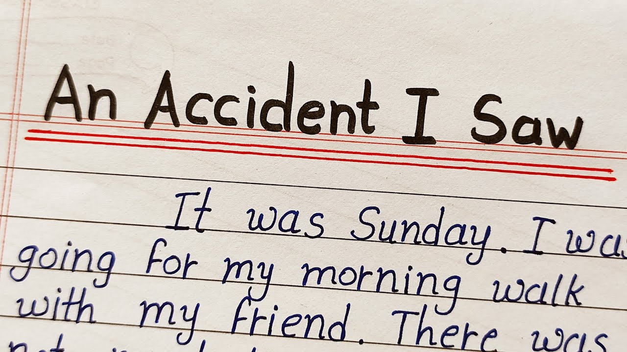 An accident I saw essay writing || paragraph on an accident || english essay || AJ pathshala