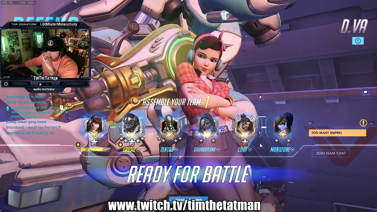 Let me get this straight, you guys are a DUO that only play Snipers? TimTheTatMan (Overwat