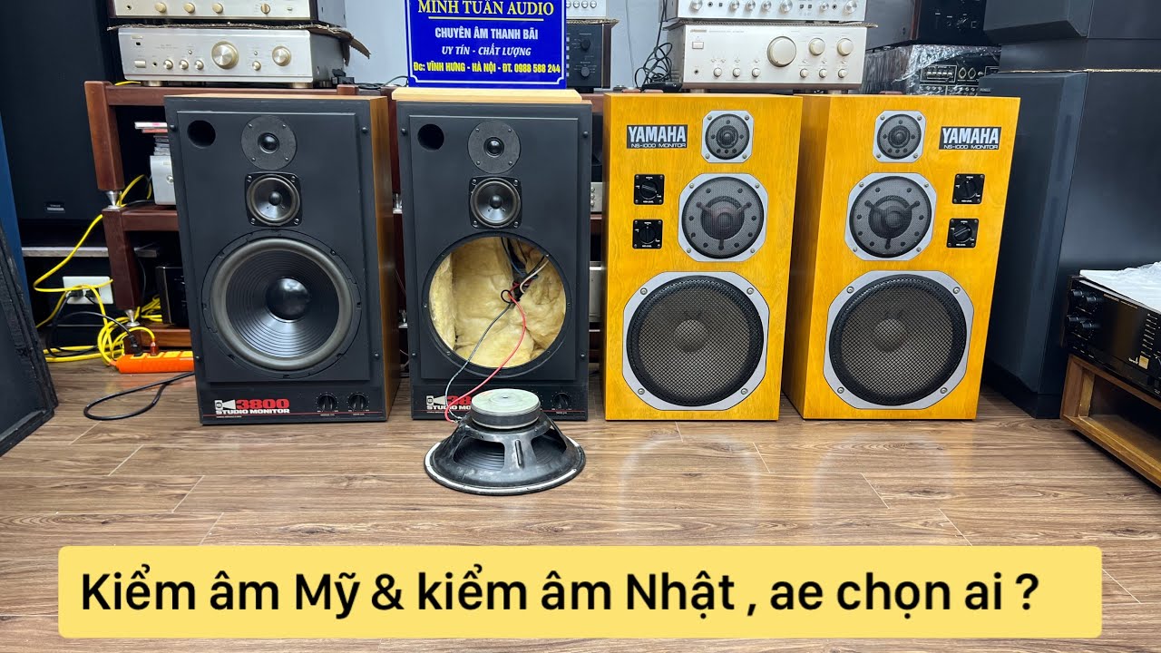 Màn so tài giữa loa kiểm âm Mỹ và loa kiểm ân Nhật |RSL 3800 studio monitor & yamaha ns 1000 monitor