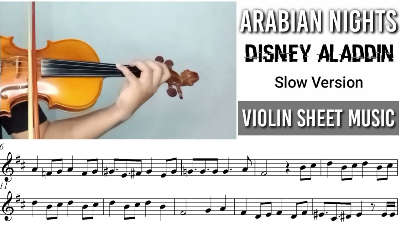 Free Sheet || Arabian Nights - Ost. Aladdin || Violin Sheet Music