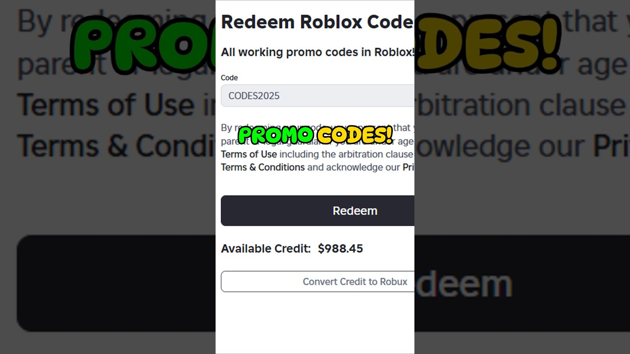 Get All Working Promo Codes & Free Items! #roblox #shorts