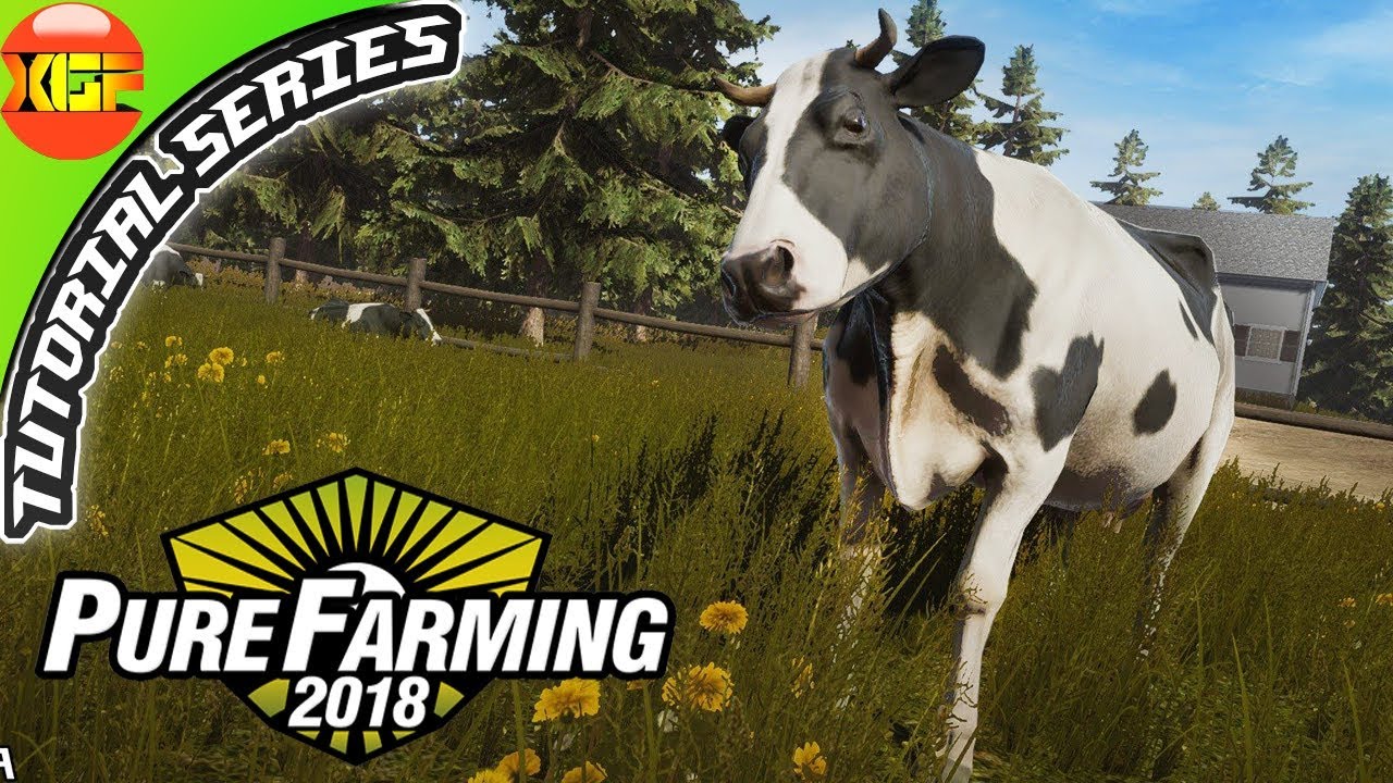 Pure Farming 2018 Tutorial Series gameplay #4-  All about feeding cows!