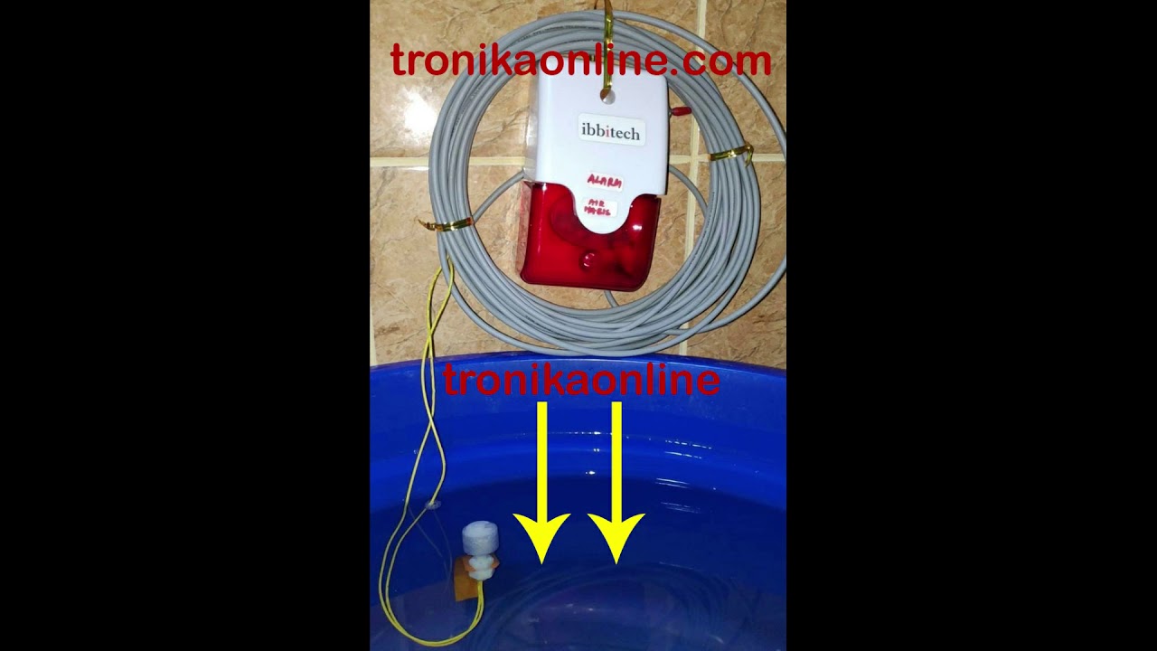 Alarm Air Habis Kosong Water Level Sensor Siren Strobe Light Alarm Banjir Bak Mandi Toren Tandon Air
