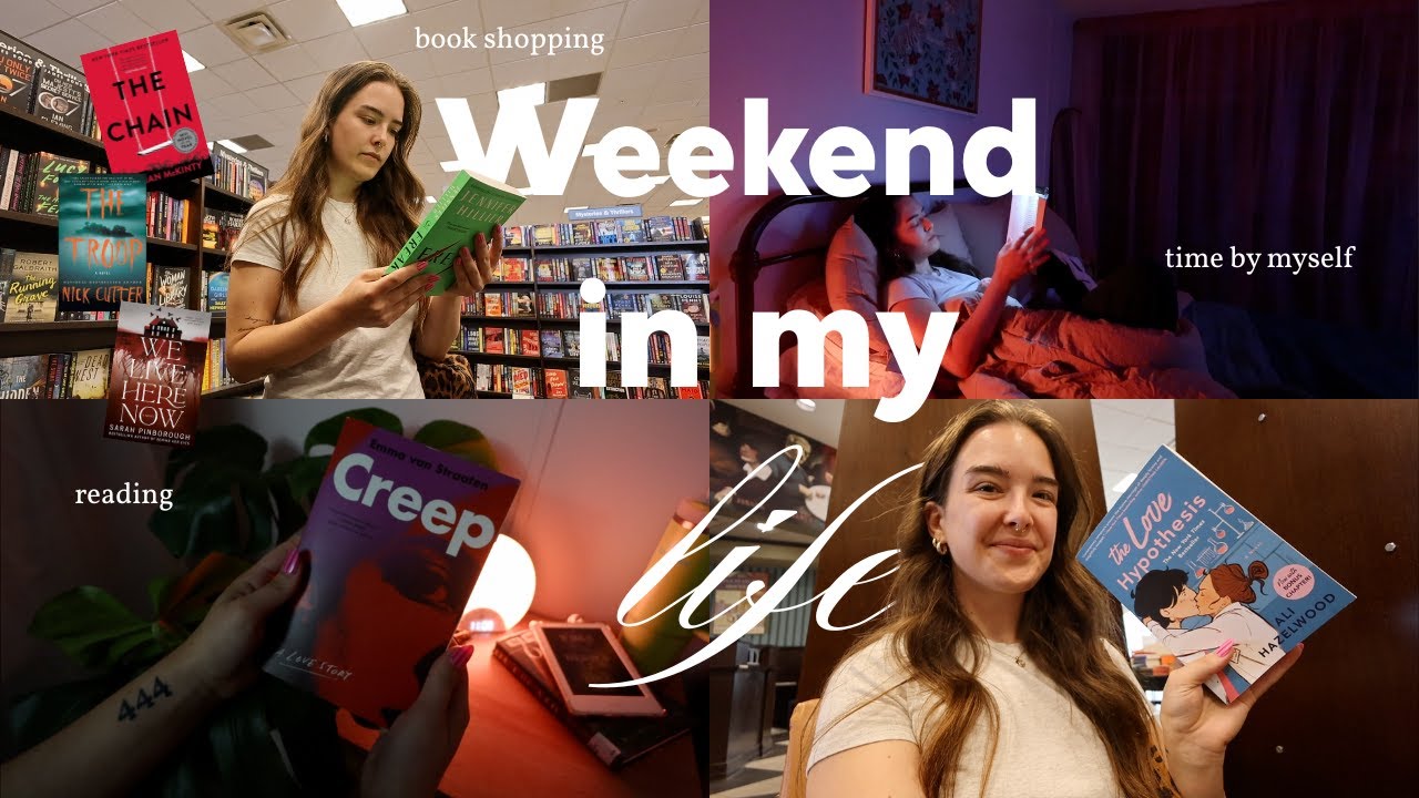 weekend in my life - book shopping, reading vlog, spending time by myself