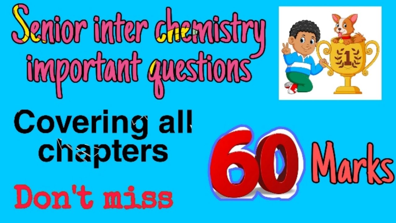 Inter 2nd year chemistry important questions | class 12 chemistry | 2021 |