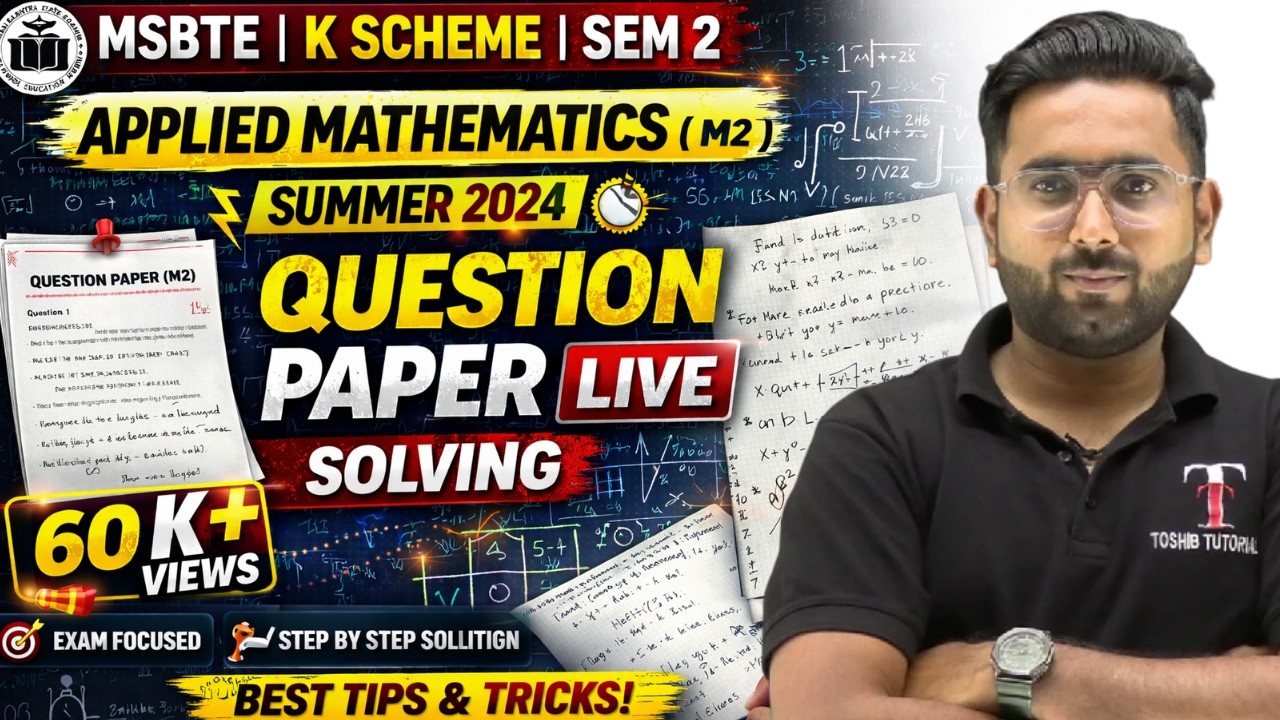 MSBTE | Applied Mathematics 2nd Semester Diploma | M2 | Toshib Tutorials