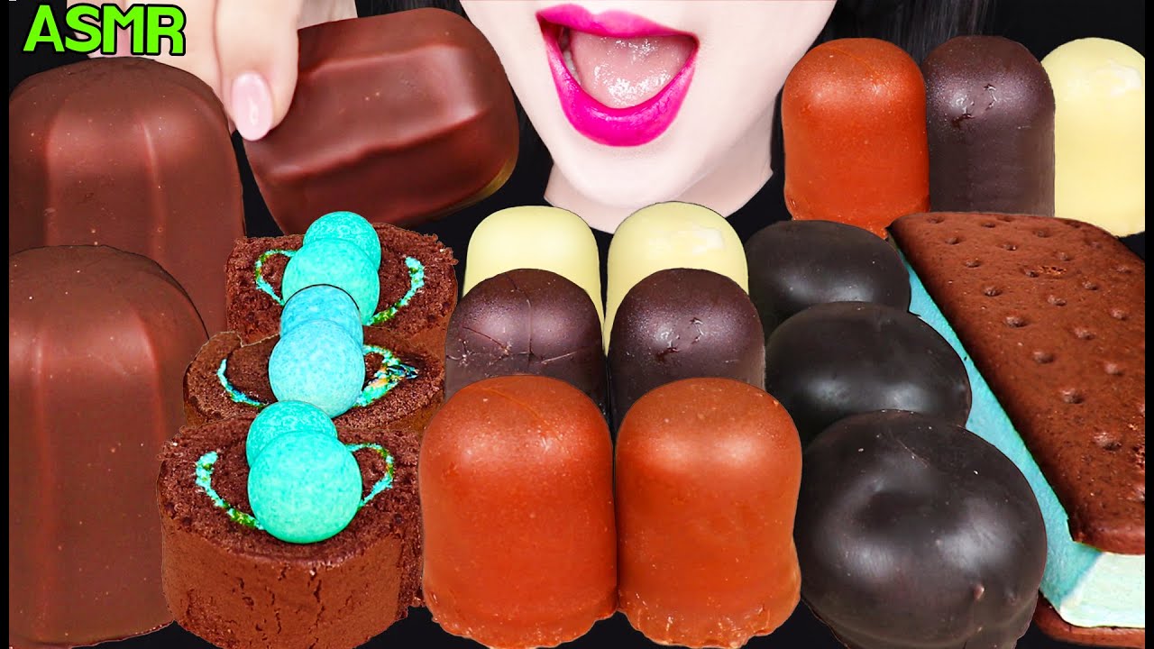 ASMR CHOCOLATE DESSERTS *CHOCOLATE COVERED MARSHMALLOW 초콜릿 마쉬멜로우 먹방