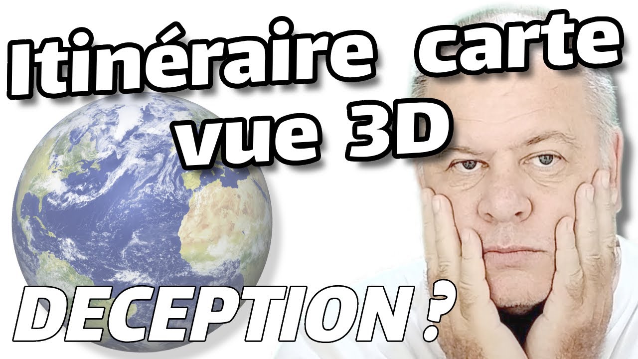 Itinéraire sur une carte avec vue en 3D