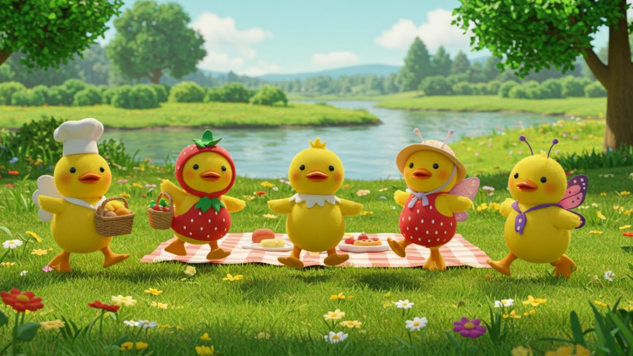 5 Little Ducks Went Swimming One Day | Kids Education Music | Learning Numbers & Counting