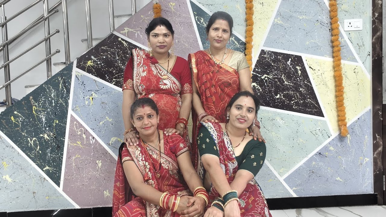 #Gujarati style saree  kitty party 🎉🎉🎂🎂🎂#