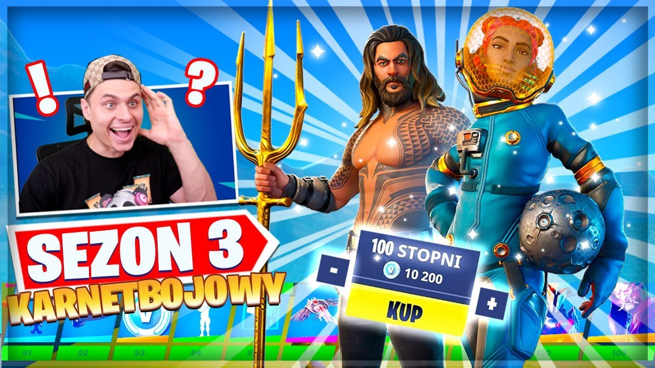 Kupiłem 100 STOPNI Karnetu w SEZONIE 3 Rozdział 2 w Fortnite + Konkurs!