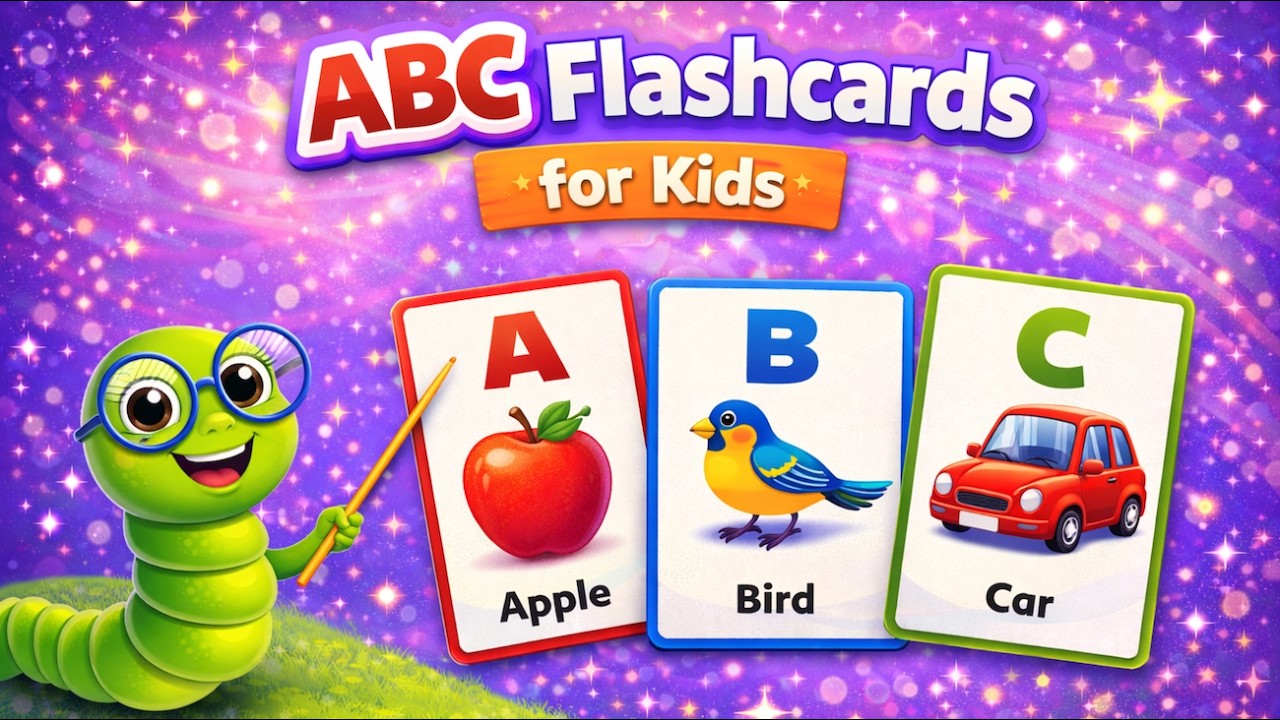 ABC Flashcards for Kids | Alphabet Words from A to Z | Preschool ABC Learning for Toddlers