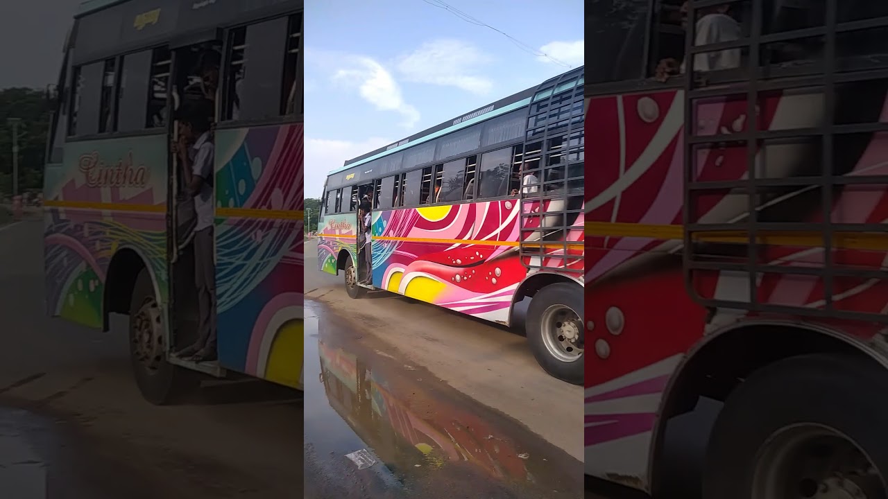 #sindha bus private bus horn #tnstc #travel #krishnaveni