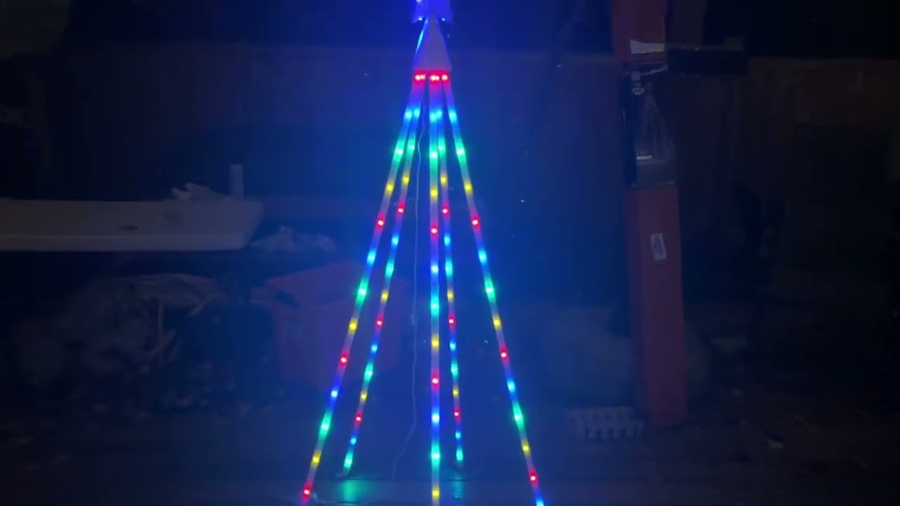 Gemmy 2011 6FT Gemmy Tall Brilliant Multi-Color Star Shower Lightshow Tree