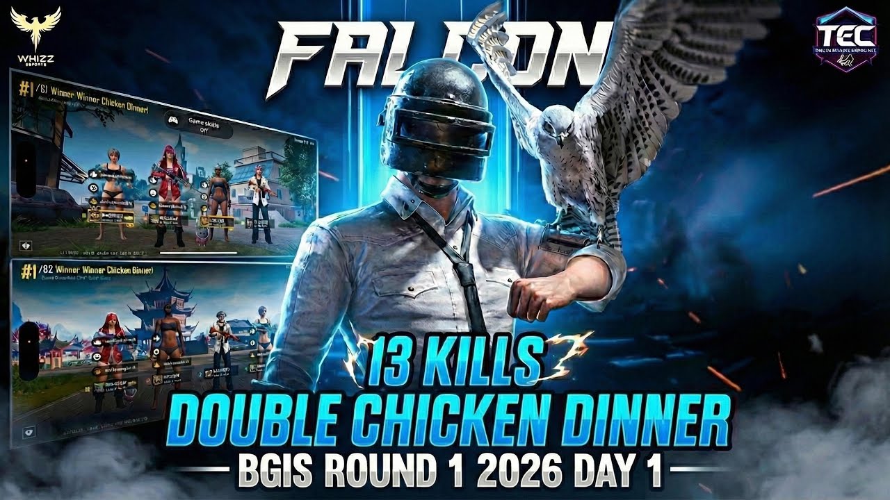 BGIS 2026 Day 1 Round 1 POV 🔥 | Whizz Esports Double Chicken Dinner | 13 Kills | BGMI