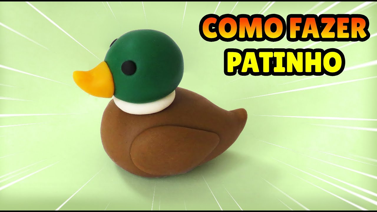 🔴FAÇA um PATO MINIATURA - Tutorial Fácil Biscuit, clay, plastilina , Pasta Americana DIY