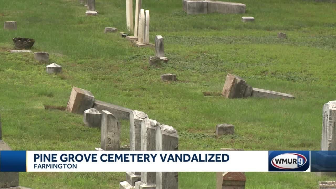 Approximately 100 headstones and monuments destroyed or defaced at Farmington cemetery, police say