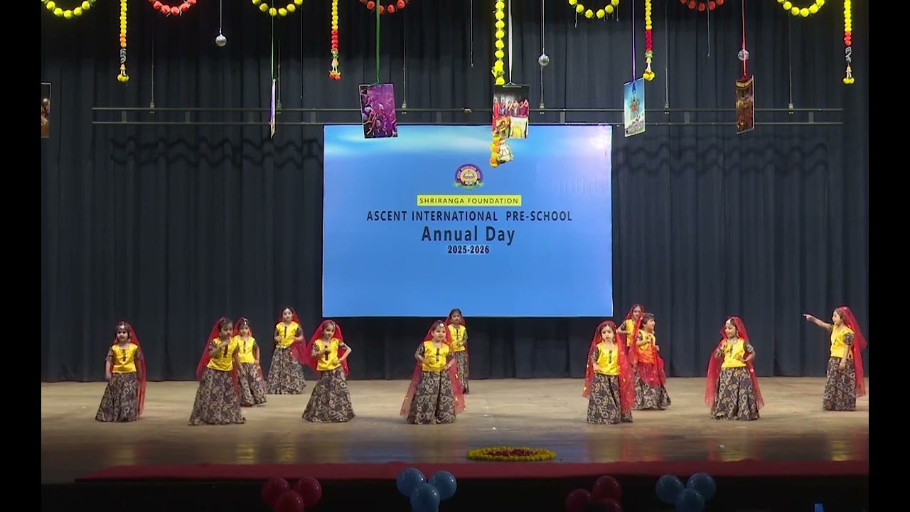 #Jr.Kg Girls Dance Annual Day 25-26#Ascent International Preschool