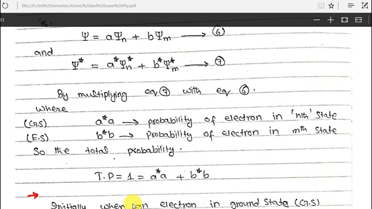Radiative Transition|| Quantum Mechanics||Atomic And Laser Physics||Lecture-1