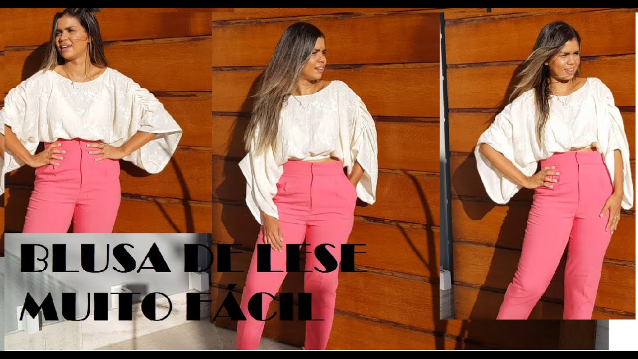 COMO COSTURAR BLUSA DE LESE EM 15 MIN FÁCIL // DIY EASY BLOUSE // VANESSA OLIVEIRA COSTURA