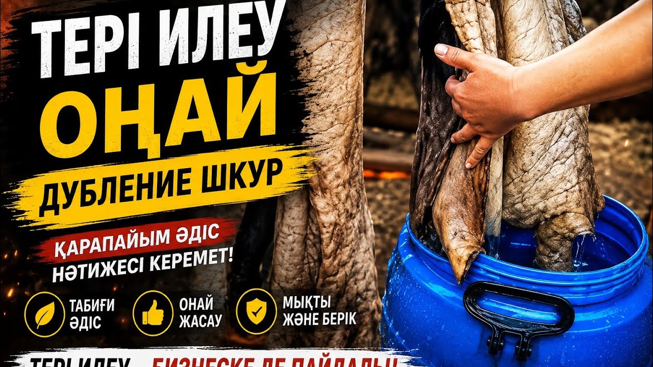 тері илеу оңай.Дубление шкур животных.