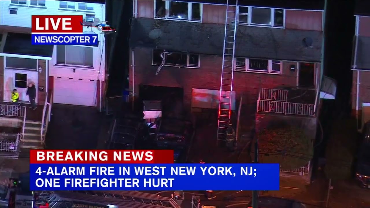 1 firefighter hurt battling West New York fire