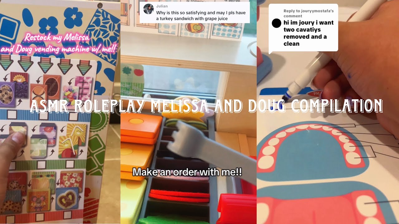 ASMR roleplay compilation Melissa and Doug roleplay videos from fake.dentist.girl on TikTok 