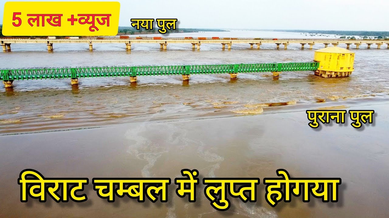 चम्बल ड्रोन वीडियो । Chambal Me Baadh | Fluid In Chambal River | अगस्त महीने का हाल | #chambal