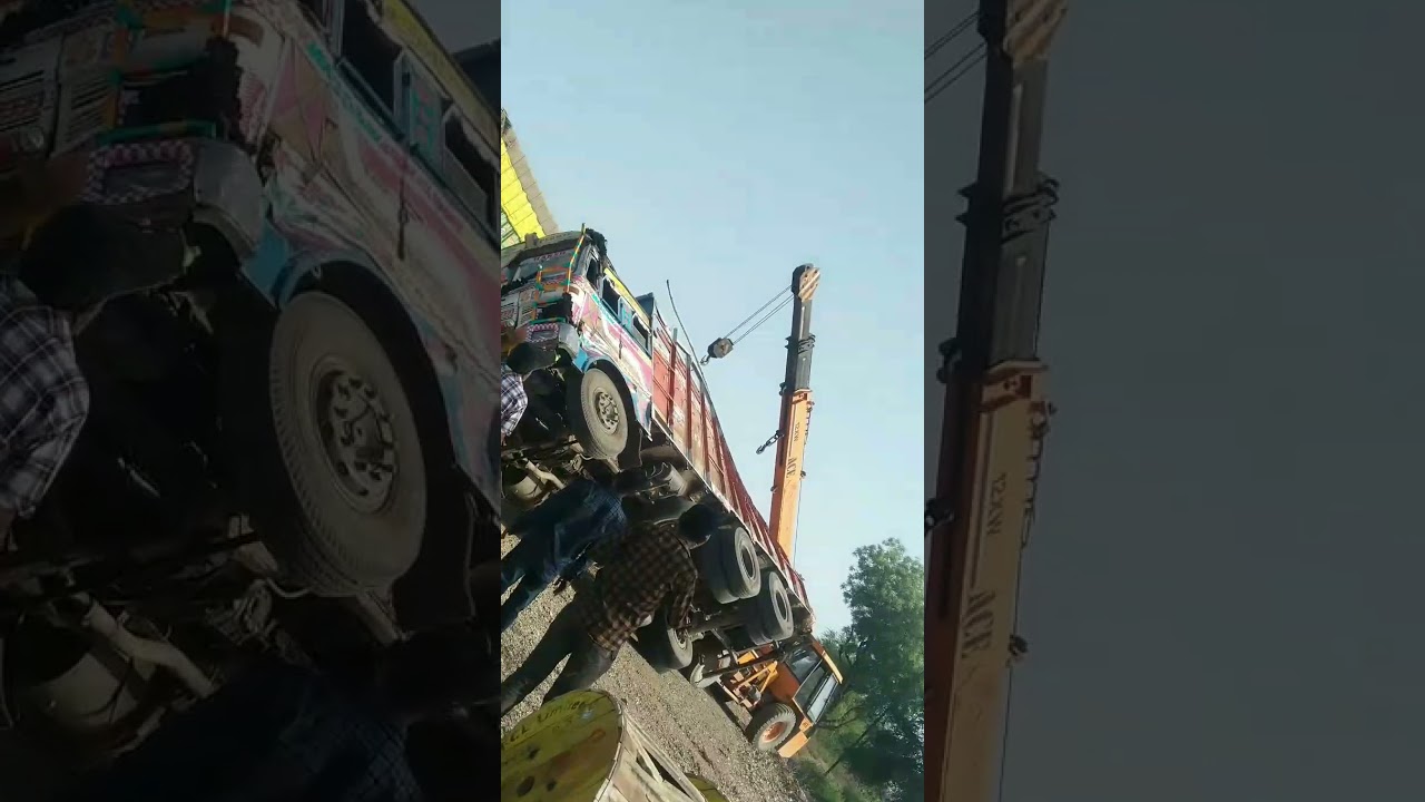 Truck accident #indore Bombay highway #new truck #accident #indore
