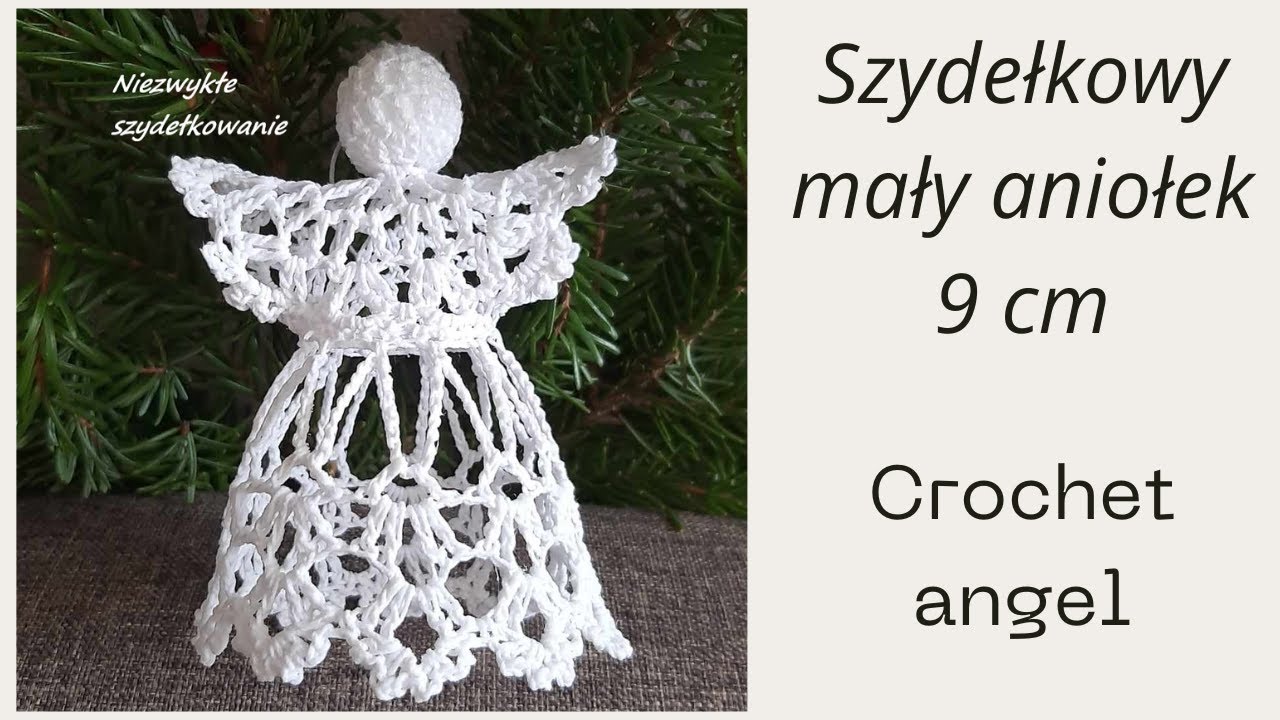 Mały aniołek 9 cm, szydełko.  Crochet angel tutorial. @Niezwykłe szydełkowanie