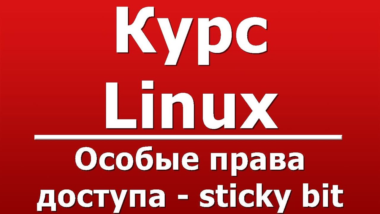 Особые права доступа - sticky bit