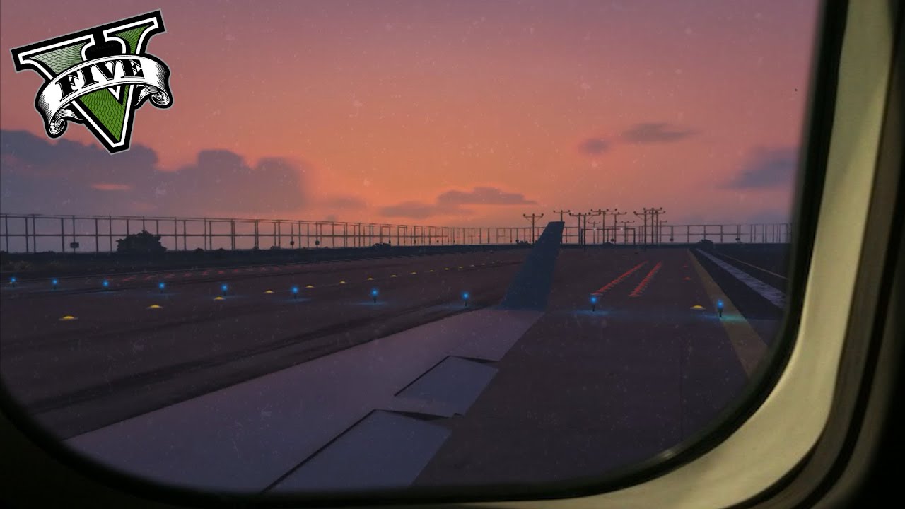 GTA 5 - CRJ-700 Military Private Flight Wing View HD