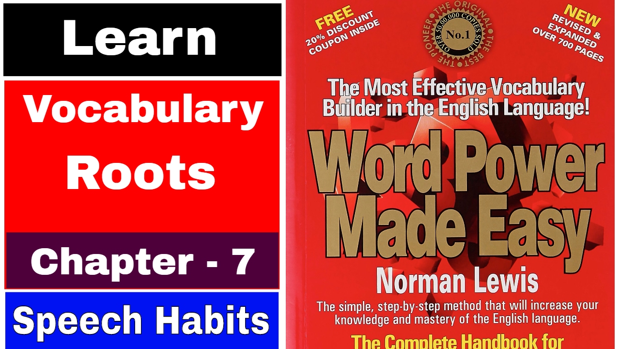 Word Power Made Easy - [Various Speech Habits] for SSC | SBI PO |  IBPS PO | UPSC | CAT | GMAT