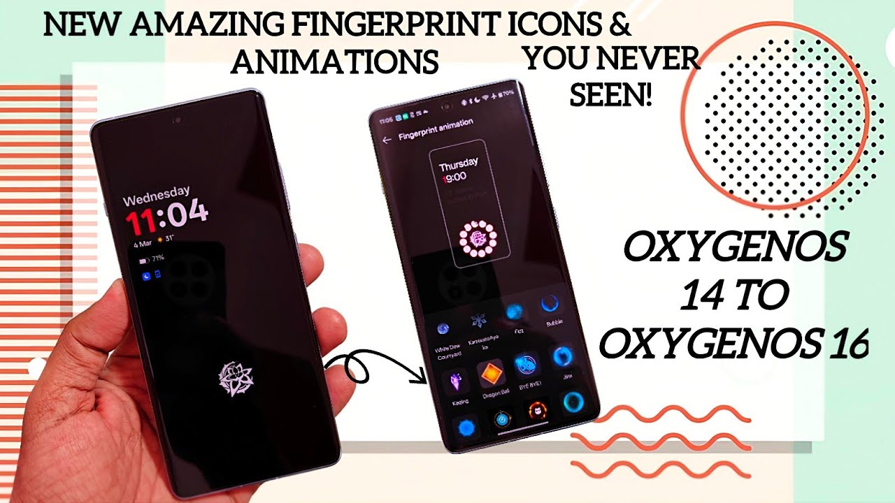 В OxygenOS 16 появились новые значки и анимации отпечатков пальцев.