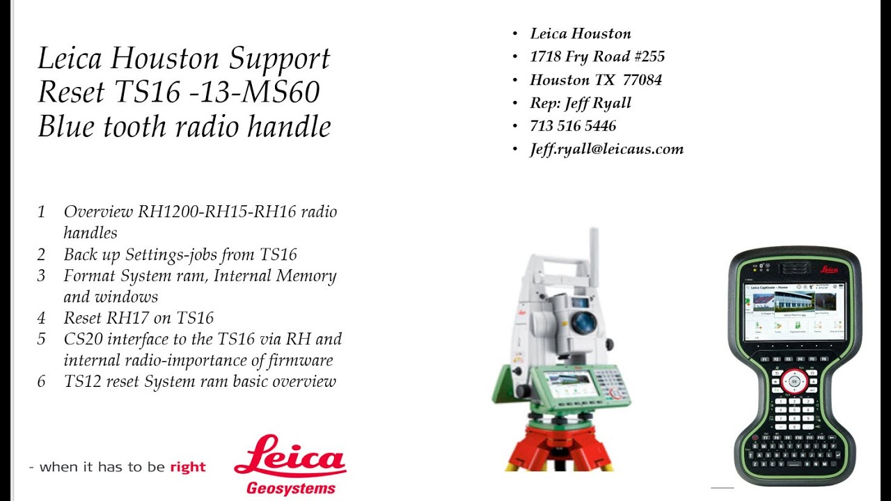 How to Interface a Leica CS20 to a TS16 via RH17 :  Part 2 How  Interface TS12 /1200 to a CS20