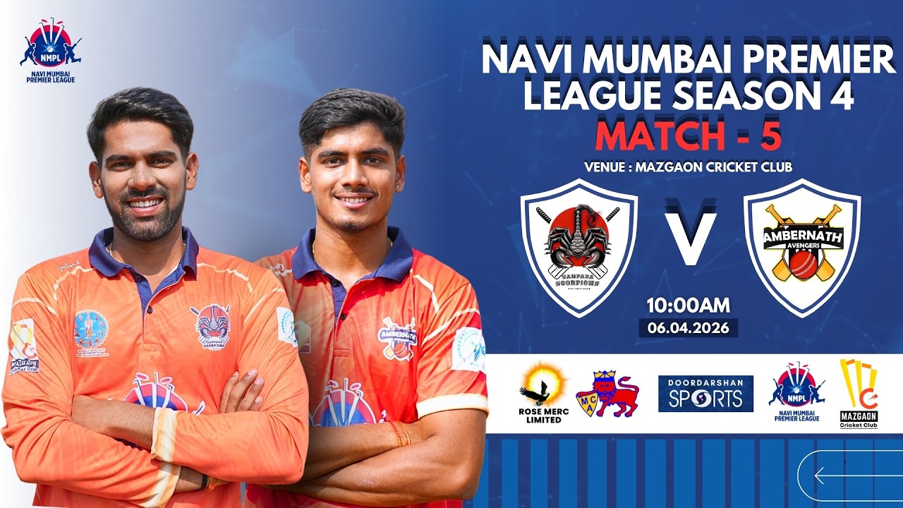 NMPL Season 4 | Sanpada Scorpions vs Belapur Blasters | Day 3 - M5 | Mazgaon cricket club | 06.04.26