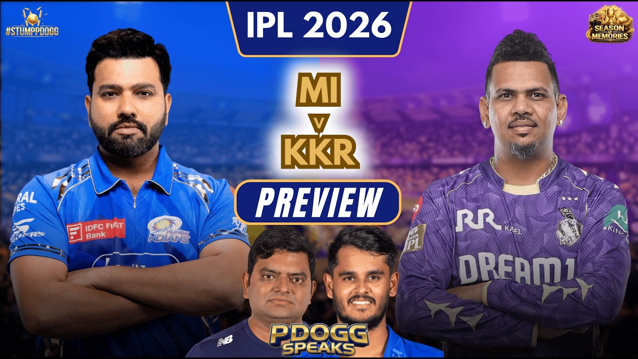Will Mumbai Break Their First Game Jinx? | MI vs KKR Match 2 Preview | IPL 2026 | Pdoggspeaks