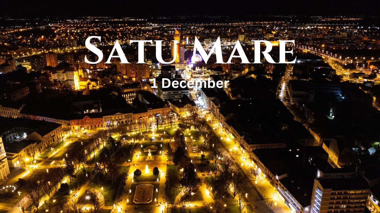 Centru Orașului Satu Mare . 🇷🇴 1 Decembrie . 4k video