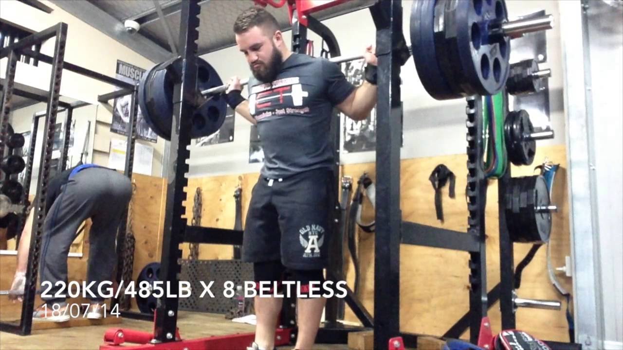 Brett Gibbs powerlifting training - 83kg