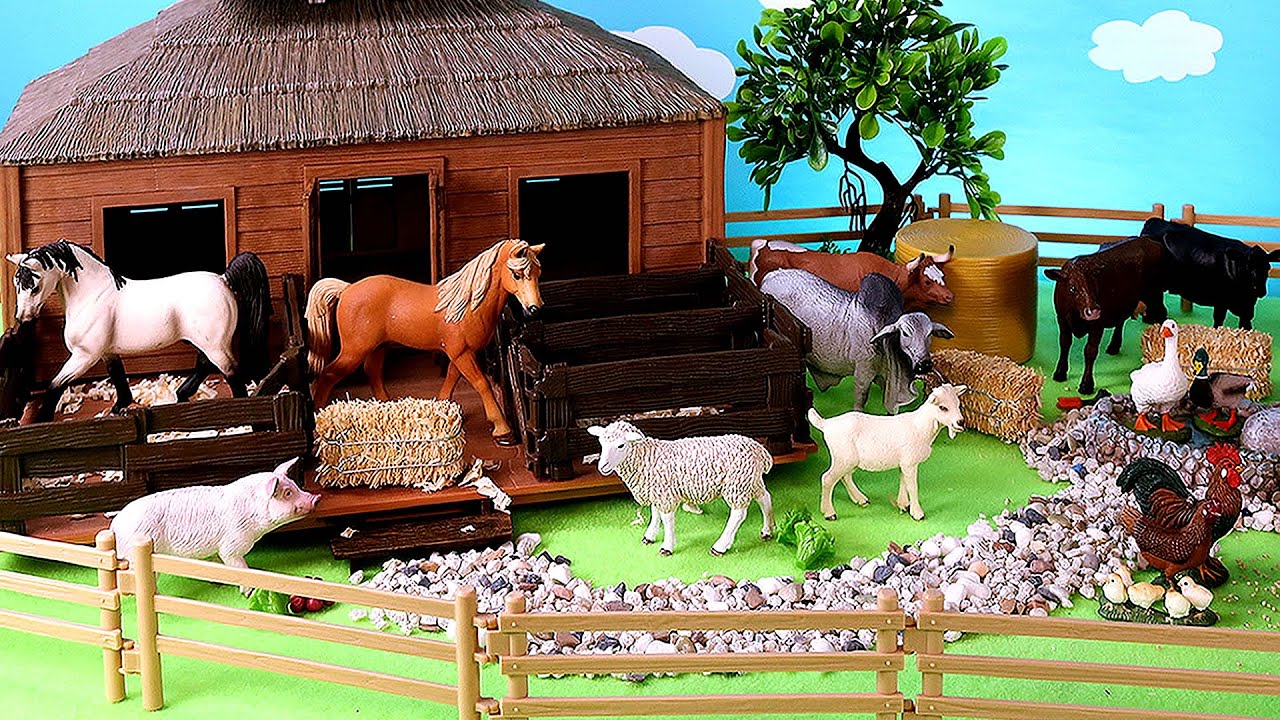 Farm Countryside Set - Learn Animal Names For Kids-  Let's Build a Farm! - Learning Video