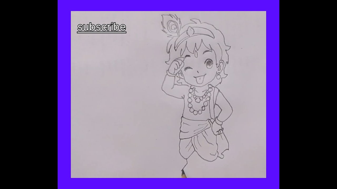 How to draw lord Krishna drawing playing/pencil art easy drawing step by step drawing.