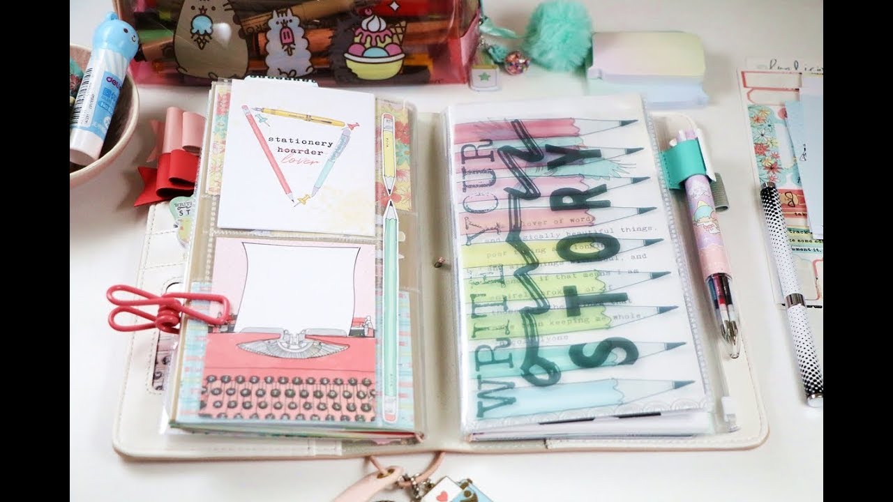 DIY Shaker Dashboard + Pocket Folders for Standard size Traveler's Notebook (Ad)