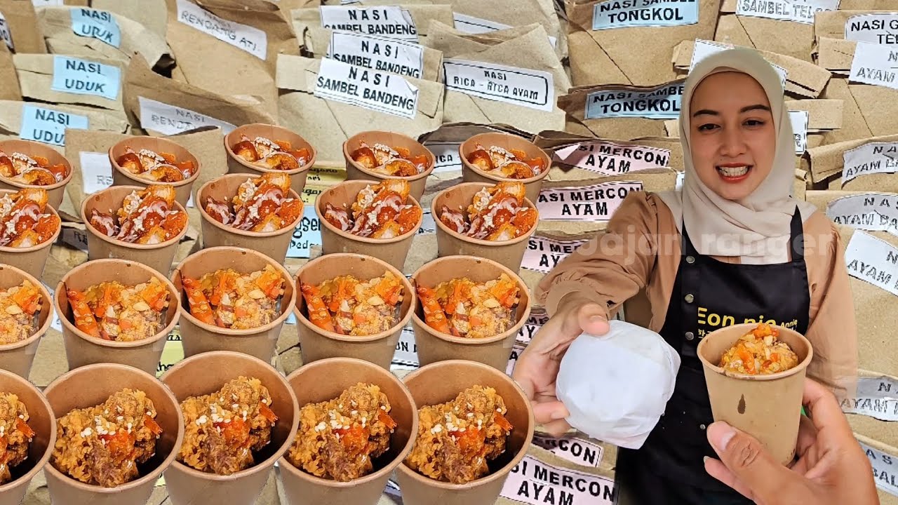 Bu GURU Penjual nasi Ayam Viral ..jualan laris pol