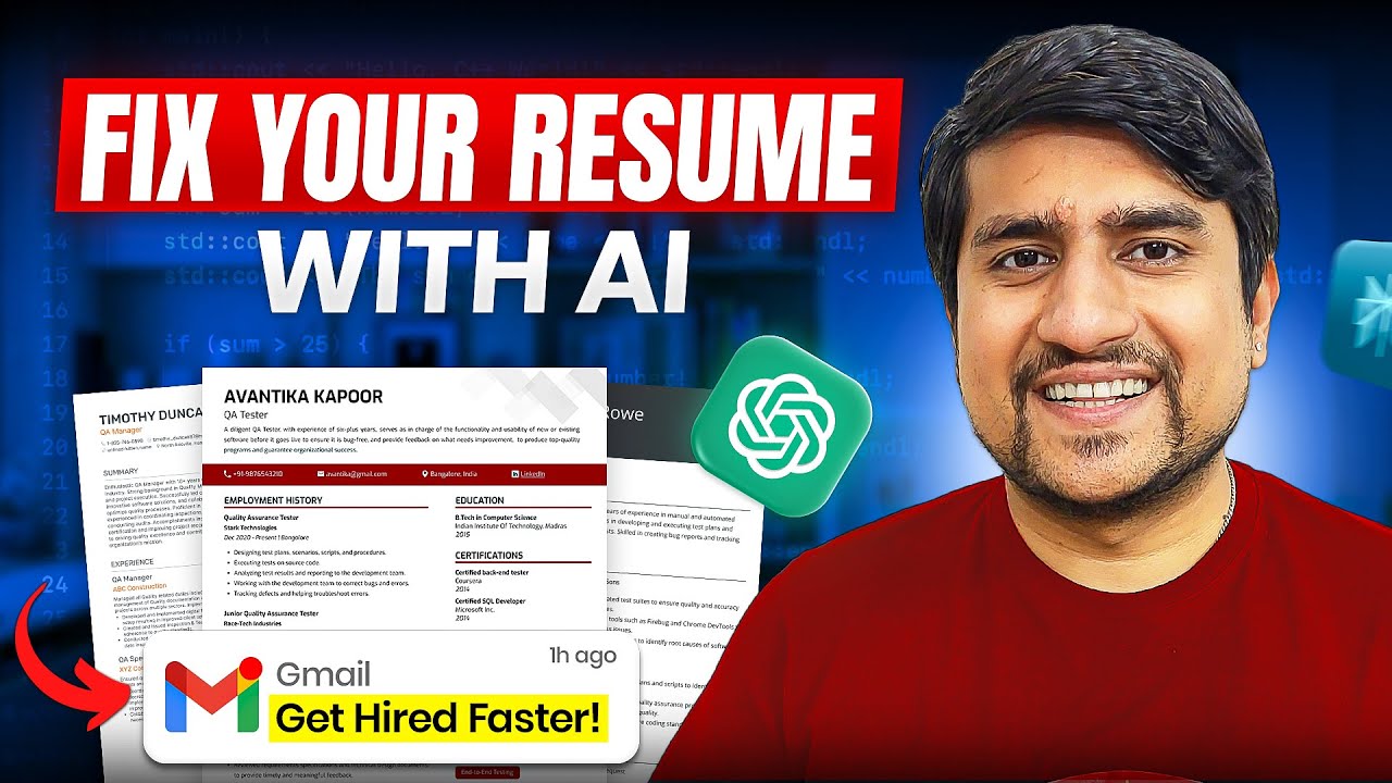 ✅ Fixing Job Applications process with AI (Resume Review, LinkedIN Hacks)