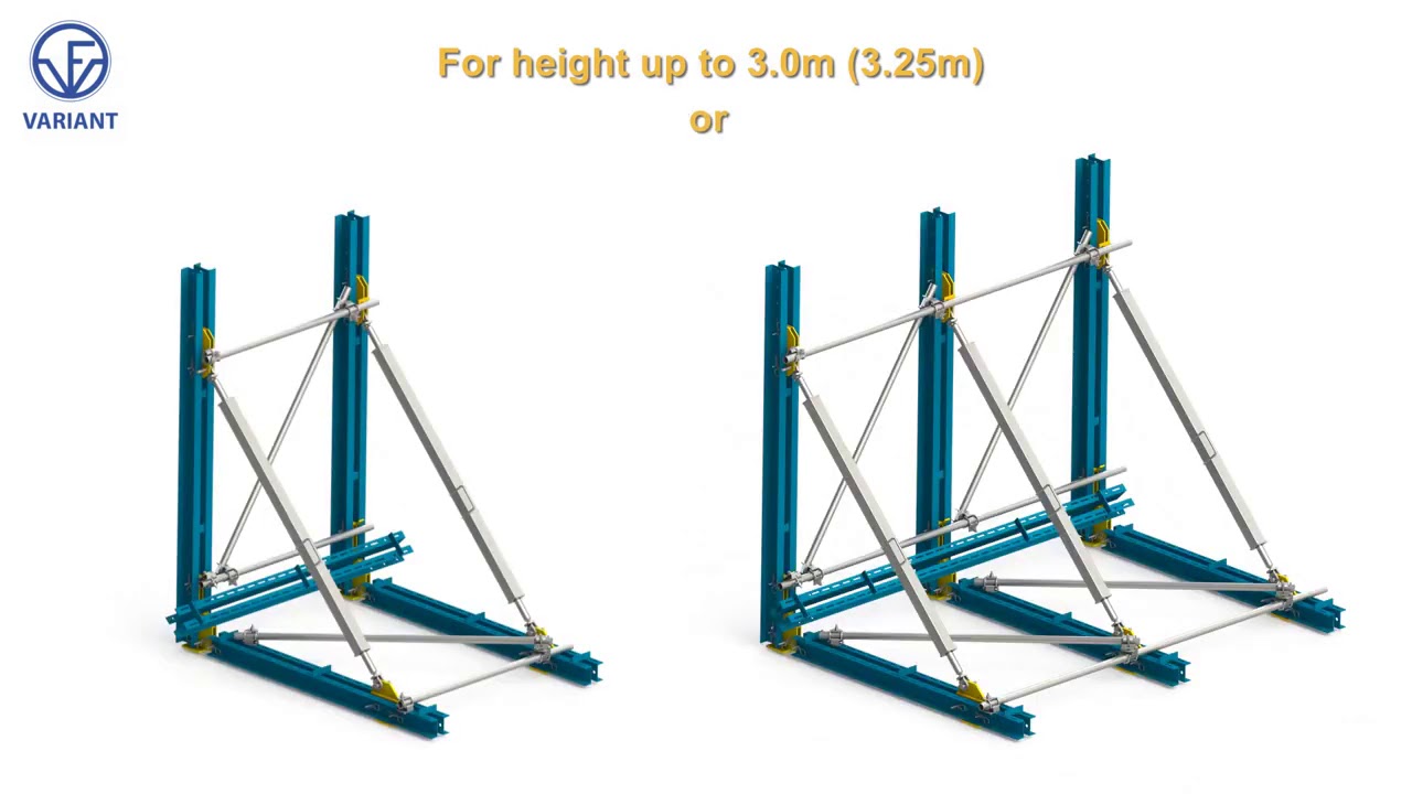 Adjustable supporting frames Single Side formwork systems. Variant Factory Ltd.