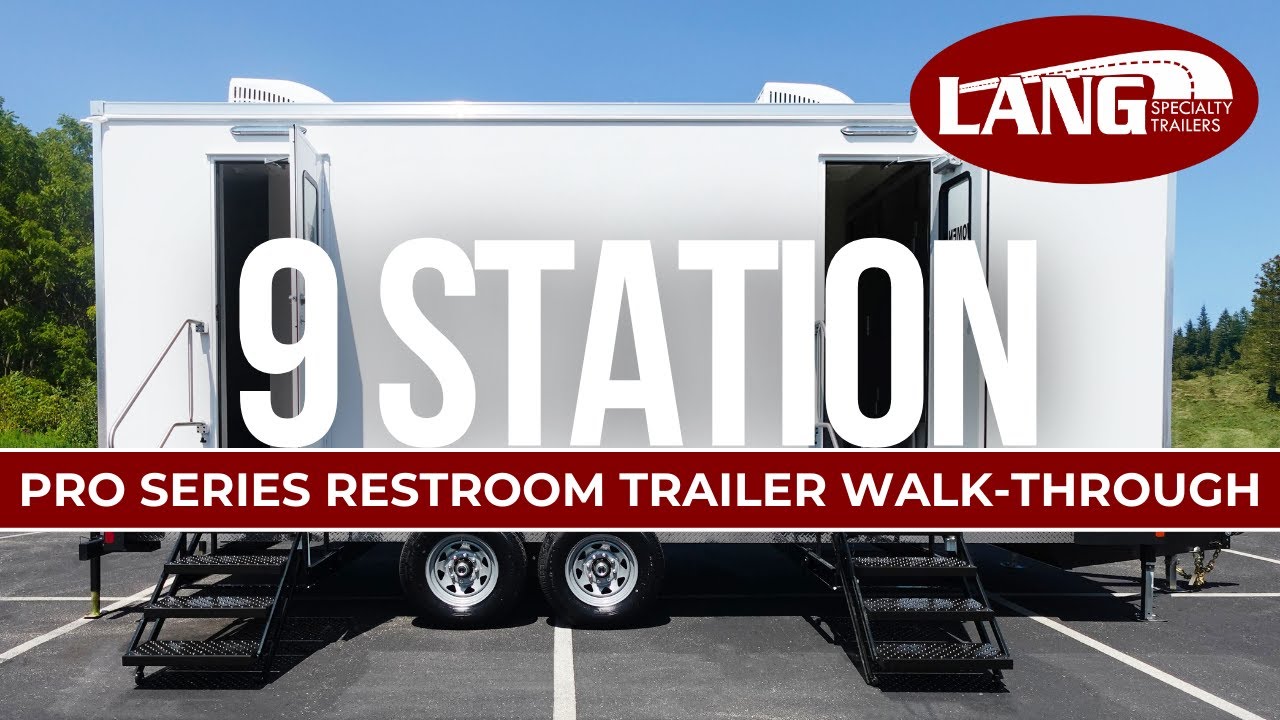 9 Station Pro Series Restroom Trailer Walk-Through | Portable Restroom Features & Full Tour