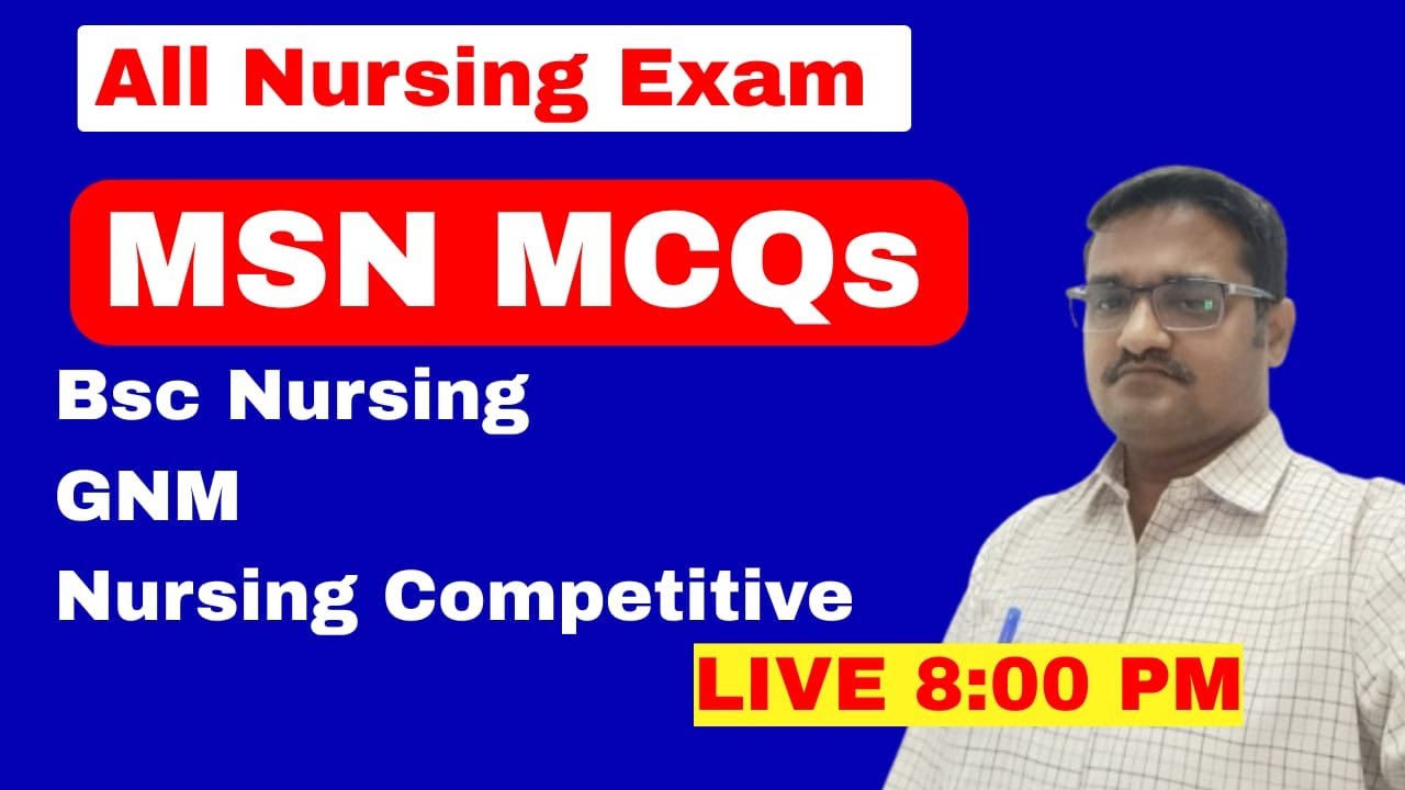 MSN MCQs for Nursing Students | Medical Surgical Nursing | GNM, BSc Nursing I Live streaming
