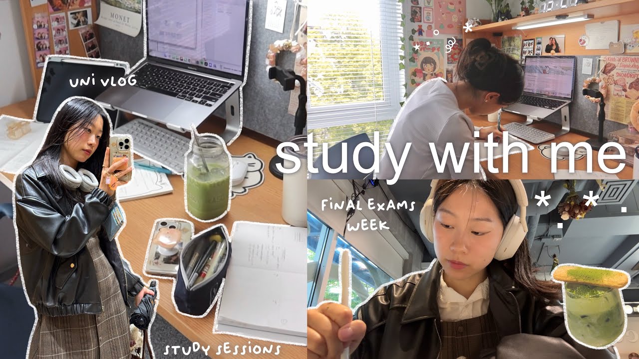 EXAM SEASON: study with me for finals, VERY productive study sessions, test anxiety